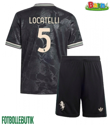 Juventus Manuel Locatelli #5 Tredjeställ Barn 2025-26 Kortärmad (+ Korta byxor)